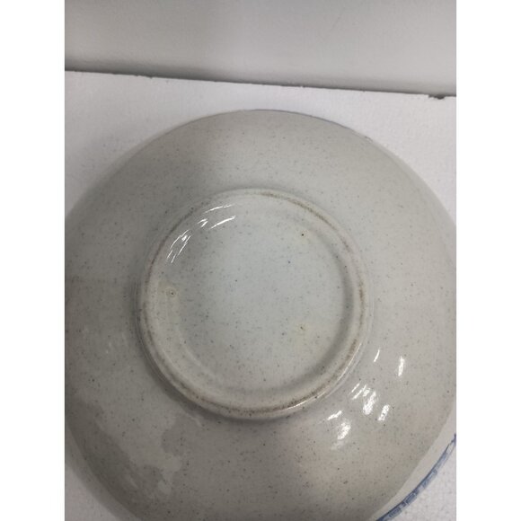 Vintage Metlox Poppytrail Provincial Blue Farm Scene Round Salad Bowl MCM - Picture 6 of 8